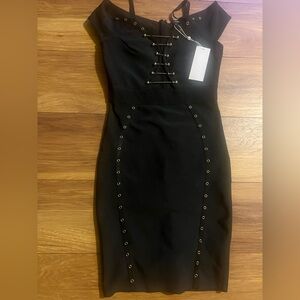 Fashion Nova Blue Sequin Bodycon Mini Dress